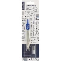 Циркуль Глобус 125 мм металл сменные грифели в комплекте - фото