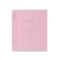 Тетрадь школьная А5+ 12 листов в клетку Erich Krause Классика Visio розовая - фото