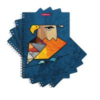 Тетрадь общая А5 80 листов в клетку Erich Krause Birds облож. в ассортименте - фото