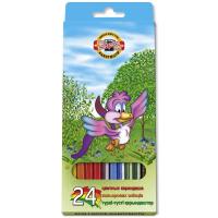 Карандаши цветные 24 цвета шестигранные Koh-I-Noor - фото