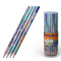 Карандаш чернографитный HB круглый заточенный с ластиком Erich Krause Tropical - фото