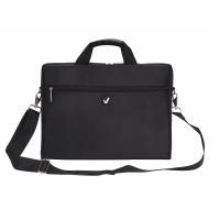 Деловая сумка нейлоновая 400х300х40 мм на молнии Brauberg Tempo черная (1 отделение) - фото