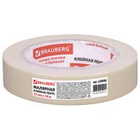 Клейкая лента бумажная малярная 25 мм x 50 м крепированная Brauberg - фото