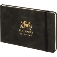 Еженедельник датированный А6 искусственная замша 64 л InFolio Grace чёрный с фиксирующей резинкой - фото