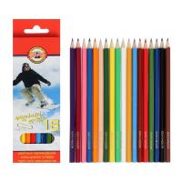 Карандаши цветные 18 цветов шестигранные Koh-I-Noor Sport - фото