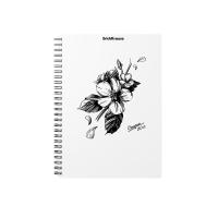 Тетрадь общая А5 80 листов в клетку Erich Krause Blossom Black and White - фото