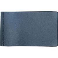 Визитница карманная на 28 визиток ПВХ синяя - фото