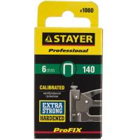 Скобы для степлера закалленные, тип 140, длина 6 мм, STAYER (в упаковке1000 шт) - фото