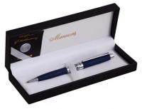 Ручка шариковая синяя 0.5 мм автоматическая Manzoni Venezia синий корпус - фото