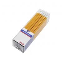 Карандаш чернографитный HB заточенный с ластиком Aro - фото