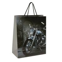 Пакет подарочный 260x324x127 мм бумажный Мотоцикл, цена, описание, фото 1 Пакет подарочный 260x324x127 мм бумажный Мотоцикл - фото