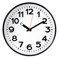 Часы настенные, Troyka 78770783, диаметр 305 мм, пластиковые, цвет черный - фото