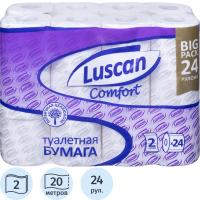 Туалетная бумага двухслойная Luscan Comfort 24рул/уп - фото