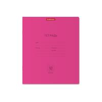 Тетрадь школьная А5+ 12 листов в клетку Erich Krause Классика Neon розовая - фото