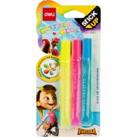 Клей-гель с блестками 12 мл Deli Explora  в блистере  (упак. 3 шт) EA71201 - фото