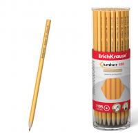 Карандаш чернографитный HB шестигранный заточенный ErichKrause Amber - фото