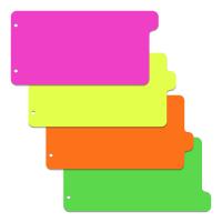 Набор из 4-х разделителей пластиковых 120x240 мм ErichKrause Matt Neon, цвет в ассортименте - фото