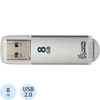 USB 2.0 8GB SmartBuy V-Cut Silver SB8GBVC-S серебристый - фото