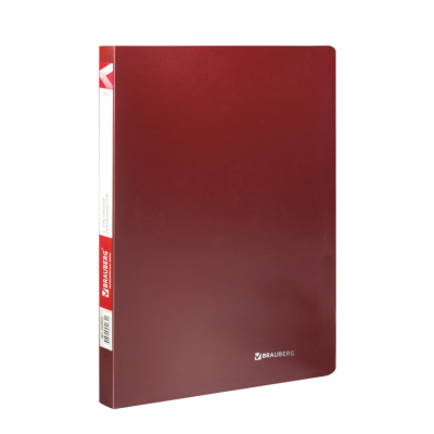 Скоросшиватель пластиковый A4 до 100 листов Brauberg Office красный - фото 1