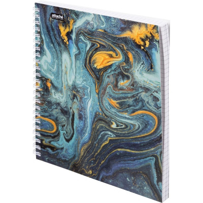 Бизнес-тетрадь А5 в клетку 96 л на спирали Attache Selection Fluid бирюзовая - фото 12