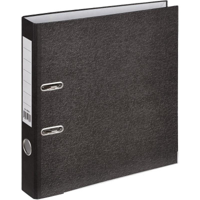 Папка-регистратор А4 50 мм Attache мрамор черная - фото 1