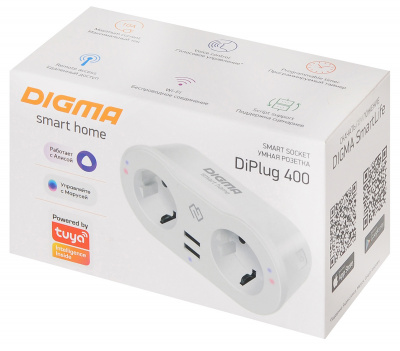 Умная розетка Digma DiPlug 400 белая - фото 2