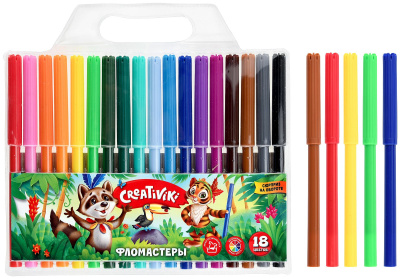 Фломастеры 18 цветов Creativiki - фото 8