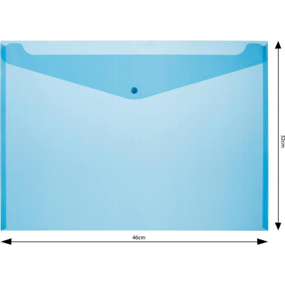 Папка-конверт на кнопке А3 до 25 листов Attache синяя - фото 3