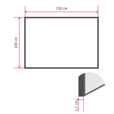 Доска пробковая 100х150 см алюминиевая рама Attache - фото 2
