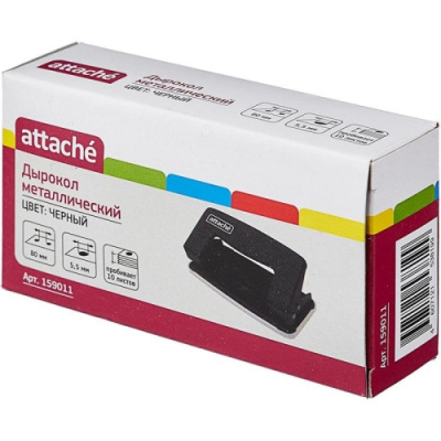Дырокол до 10 листов Attache 6304 черный - фото 2