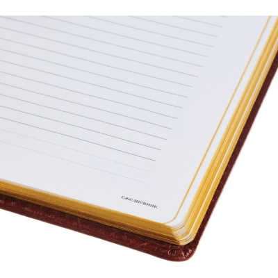 Ежедневник недатированный А5 искусственная кожа 136 л Attache Sidney nebraska коричневый - фото 5