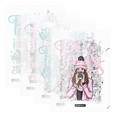 Папка-уголок А4 ErichKrause Dreamy Girls в ассортименте - фото 1