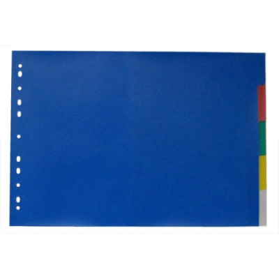 Разделитель листов горизонтальный А3 пластиковый 5 листов разноцветный Attache - фото 1