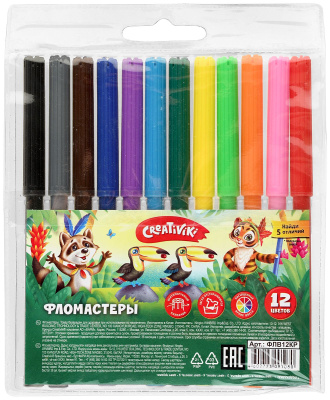 Фломастеры 12 цветов Creativiki - фото 9