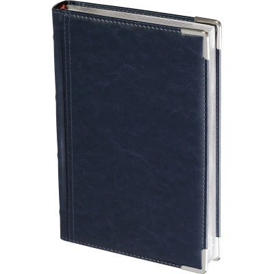 Ежедневник полудатированный A5+ 208 л Bruno Visconti Boss синий (серебристый обрез) - фото 1