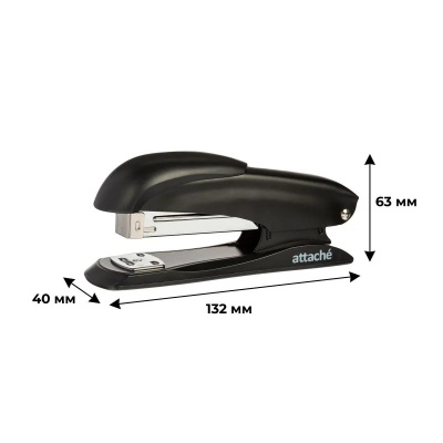 Степлер канцелярский до 22 листов Attache черный - фото 3
