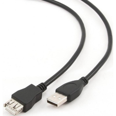 Кабель USB 2.0 AM/AF 4.5 м черный Cablexpert CCP-USB2-AMAF-15C - фото 1