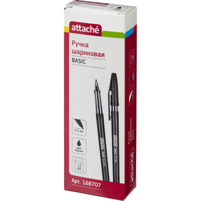 Ручка шариковая Attache Basic 0.5 мм черная - фото 3