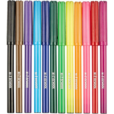 Фломастеры 12 цветов №1 School Шустрики - фото 2