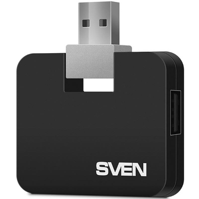 Разветвитель USB SVEN HB-677 /4xUSB 2.0/ черный без кабеля - фото 4