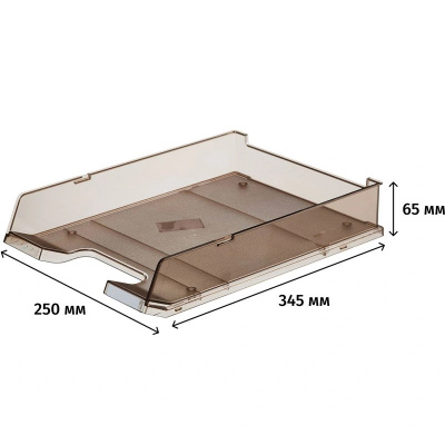 Лоток для бумаг горизонтальный тонированный Han с индексным окном - фото 2
