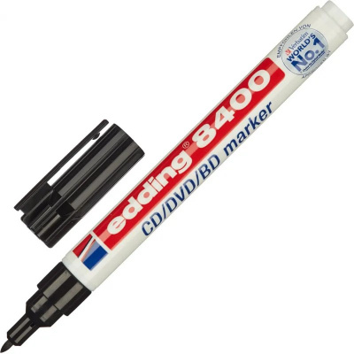 Маркер для CD/DVD дисков 4 цвета Edding 8400 (толщина линии 0.5-1 мм) НАБОР - фото 9