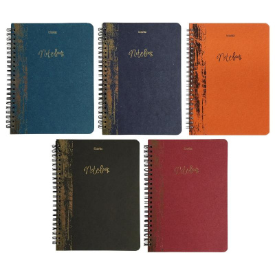 Бизнес-тетрадь А5 в клетку 60 л на спирали Kroyter Офис в ассортименте - фото 1