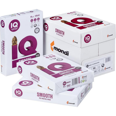 Бумага для офисной техники А4 IQ Smooth (90 г/м², марка A+, 500 листов) - фото 2