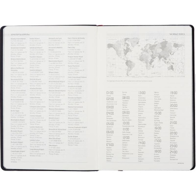 Ежедневник недатированный А5 искусственная кожа 136 л Bruno Visconti Megapolis Soft бордовый - фото 2