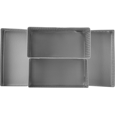 Подставка-органайзер для канцелярских принадлежностей Attache Башня 4 отделения серебристая 16x11x8 - фото 3