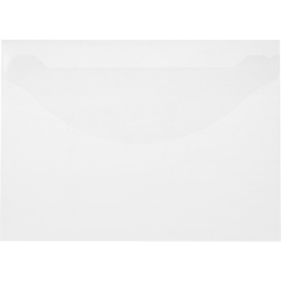 Папка-конверт на кнопке А4+ до 100 листов Attache прозрачная - фото 1