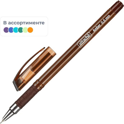Ручка шариковая Attache Amber 0.6 мм синяя - фото 1