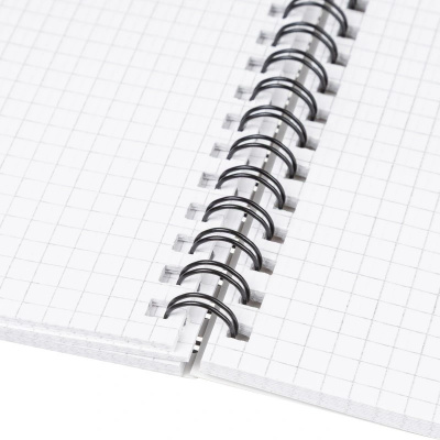 Бизнес-тетрадь А5 в клетку 96 л на спирали Attache Selection Fluid серо-голубая - фото 6