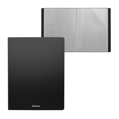 Папка файловая А4 17 мм на 10 файлов Erich Krause Matt Classic черная - фото 1